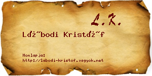 Lábodi Kristóf névjegykártya